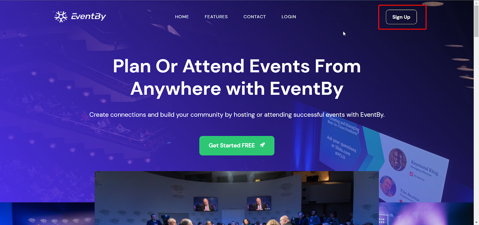 Create Your EventBy Account